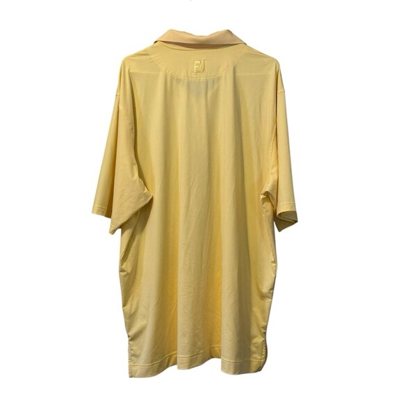FootJoy Polo Shirt 2XL XXL Yellow Athletic Performance Outdoor Golfer Preppy Men - Picture 2 of 13